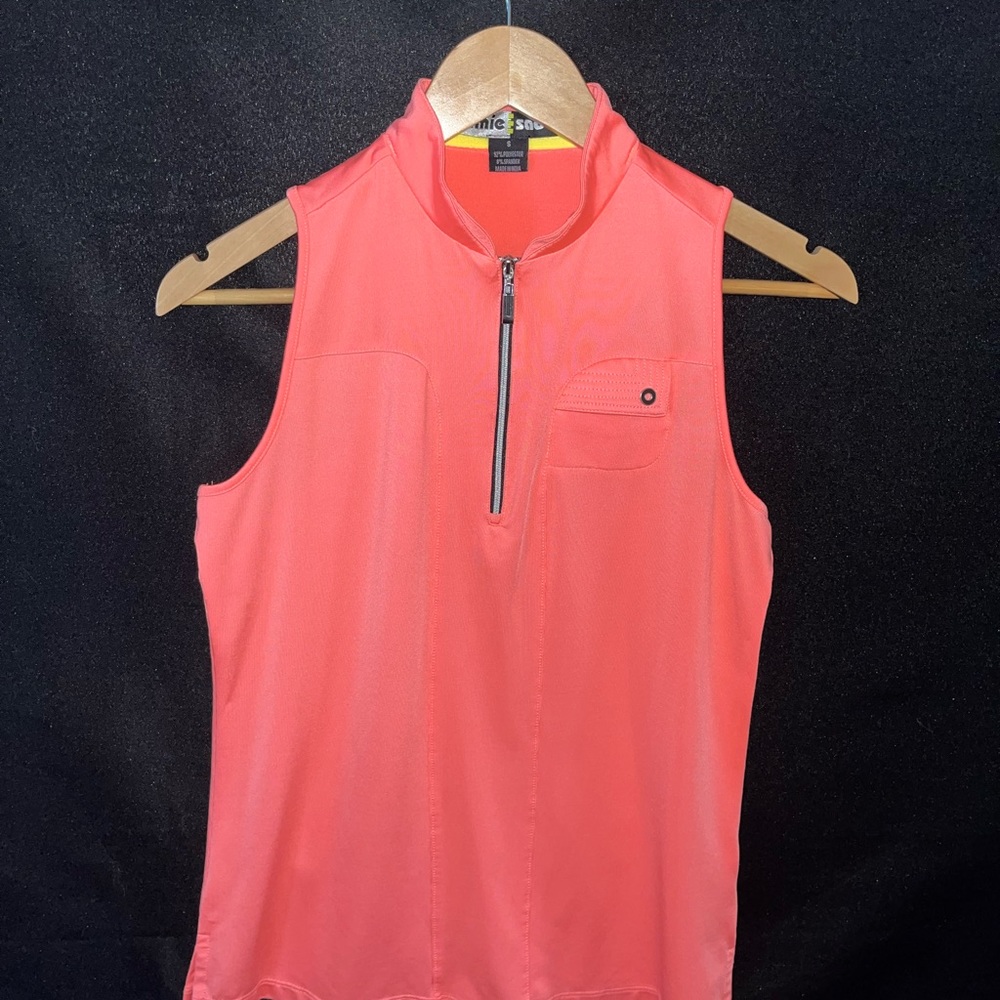 Jamie Sadock Golf Shirt, Bright Coral